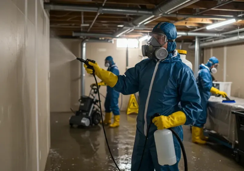 Basement Sanitization and Antimicrobial Treatment process in Lakeville, MN